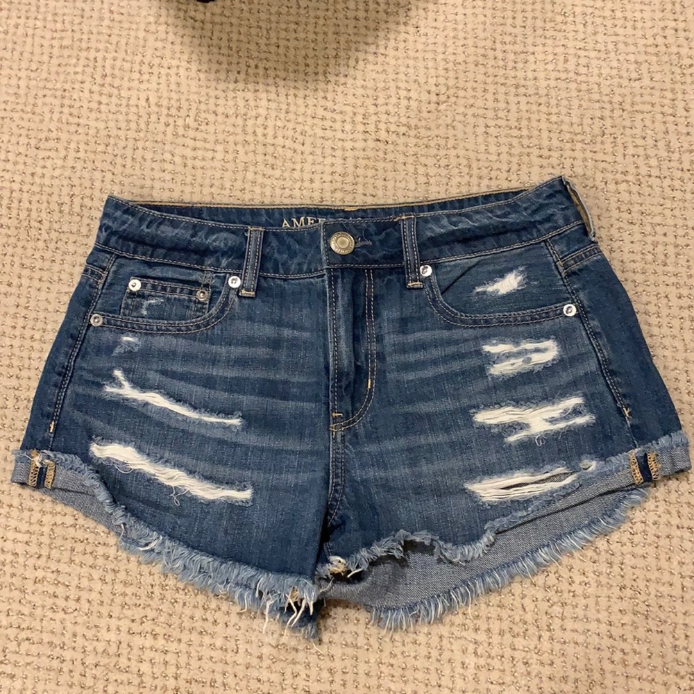 AE denim shorts